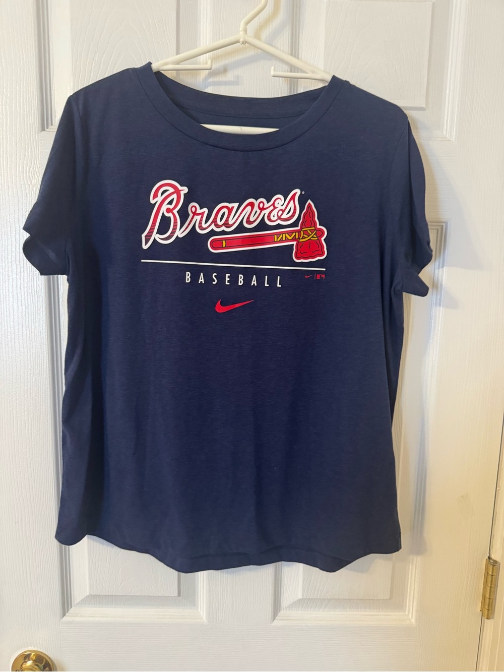 Nike Braves Baseball T‑Shirt with Red Accents
